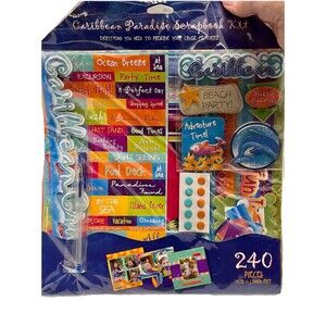Scrapbook Kit Cruise Caribbean Vacation Stickers Die-Cuts Journaling 240pc NEW